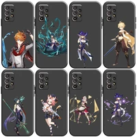 genshin impact project game phone case for samsung galaxy a32 4g 5g a51 4g 5g a71 a72 4g 5g funda coque black soft