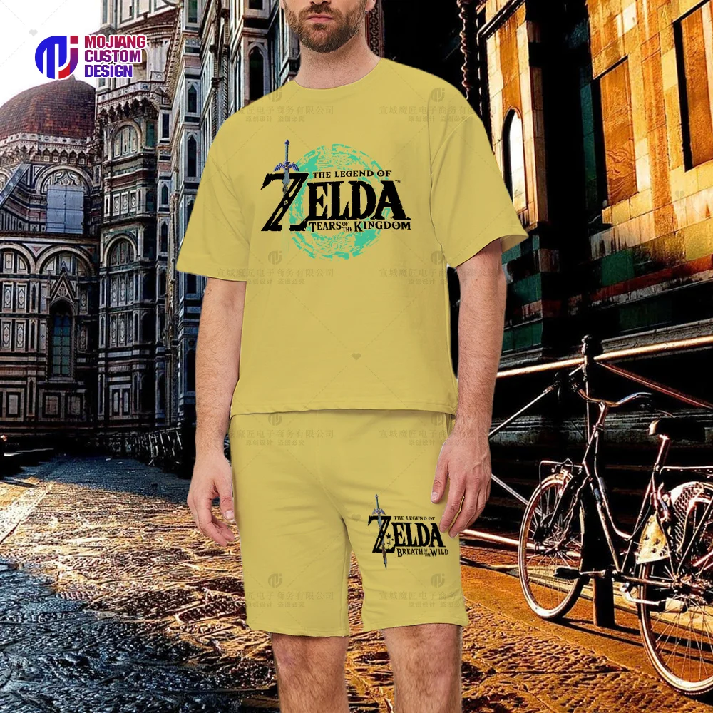 Tears of the Kingdom of Zelda Summer 3DT T-shirt Set Fashion Street Men and Women Hot Selling Printed Shirts Cool Tops Shorts