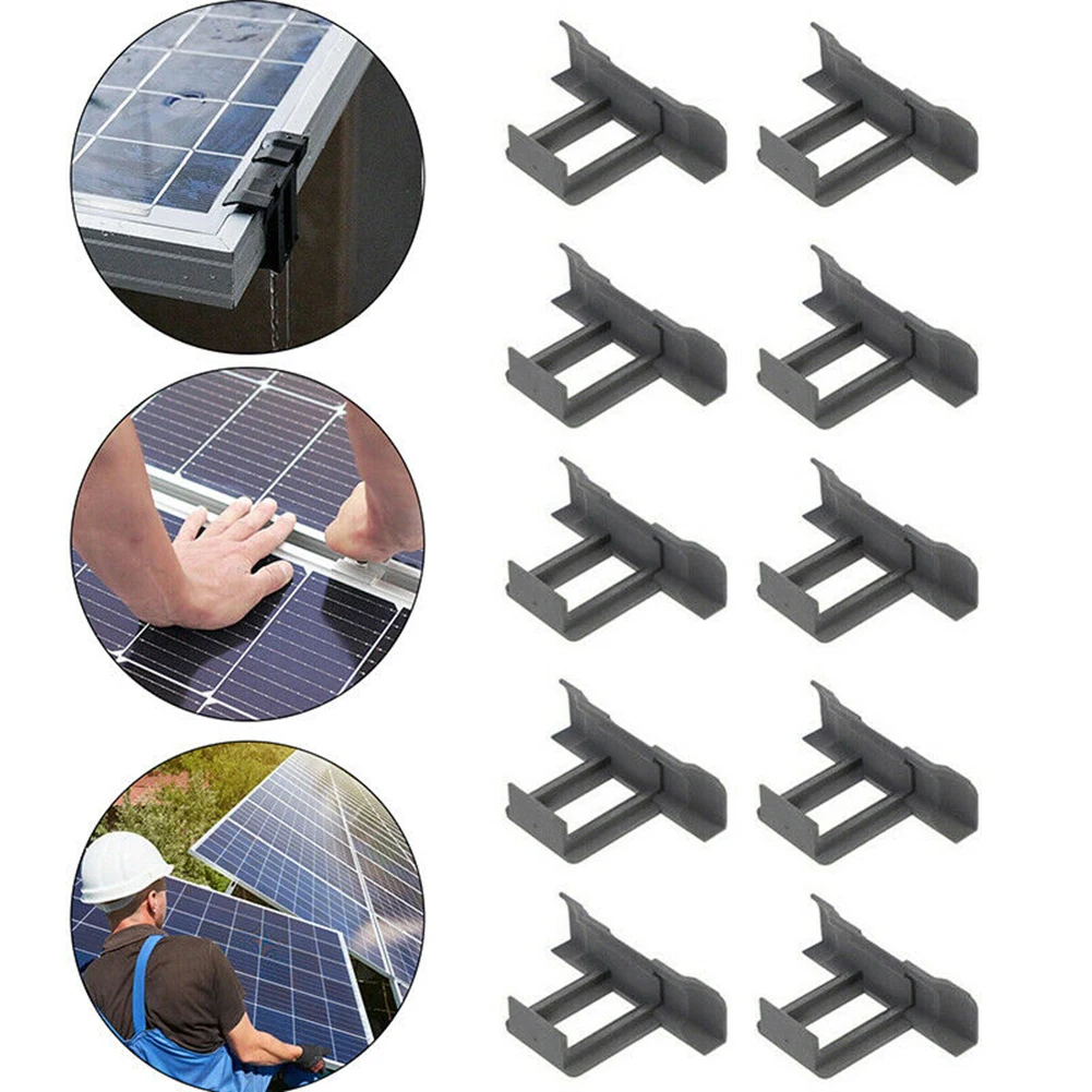 

10Pcs 30mm 40mm 35mm Solar Panel Water Drainage Clips Photovoltaic Panel Water Drained Away Clip Solar Panel Accessories