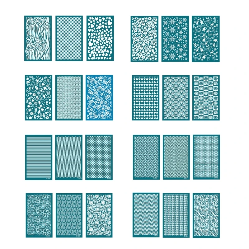 

3 Pcs Love-Heart Silk Screen Stencils Snowflake Reusable Silkscreen-Print Kit Mesh-Stencils Transfer for DIY Craft-Decor