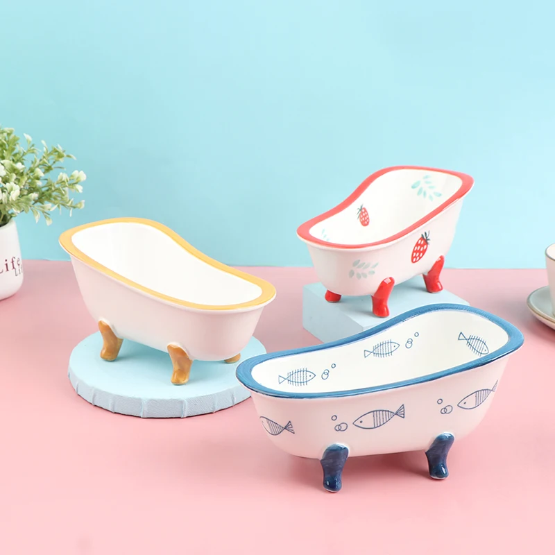 

1:12 Dollhouse Miniature Porcelain Bath Tub Mini Bathroom Bathtub Furniture Accessory For DIY Dollhouse Decoration Accessories