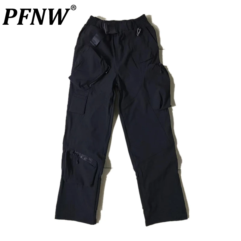 

PFNW Spring Summer Men's Tide Outdoor Functional Overalls Fashion Straight Darkwear Cargo Pants Techwear Sports Trousers 12A9108