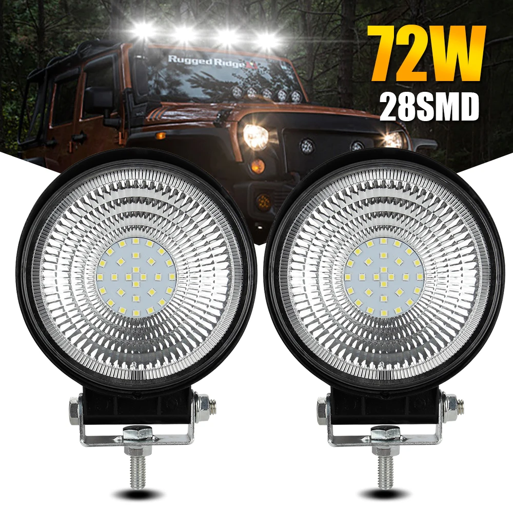 Лампа фара головного света для внедорожников мотоциклов грузовиков лодок 72 Вт