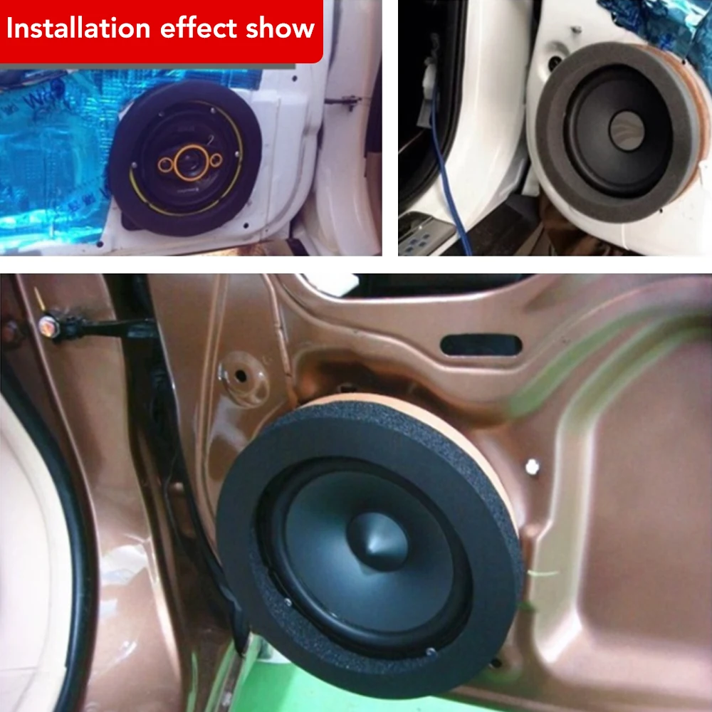 Car Speaker Ring Sound Insulation Foam Accessories for VW GTI Golf Polo PASSAT TIGUAN R400 TCR MK2 MK4 MK5 MK6 MK7 |