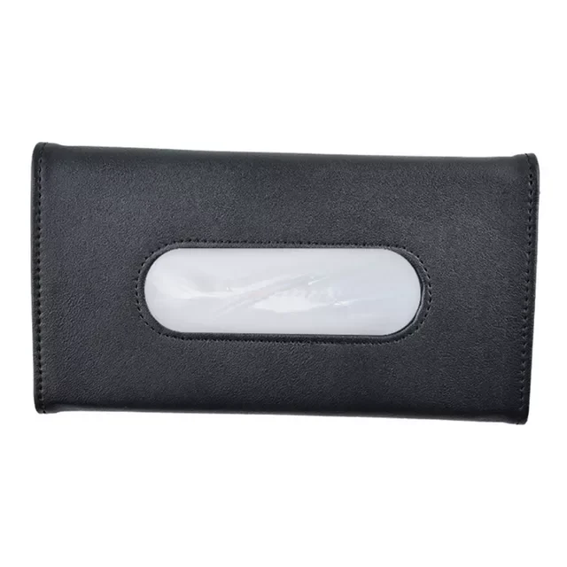 

2022 NEW1 Pc Vehicle Mounted Mask Tissue Holder Car Napkin Storage Organizer PU Leather Directly Clamp Decoration for Girls