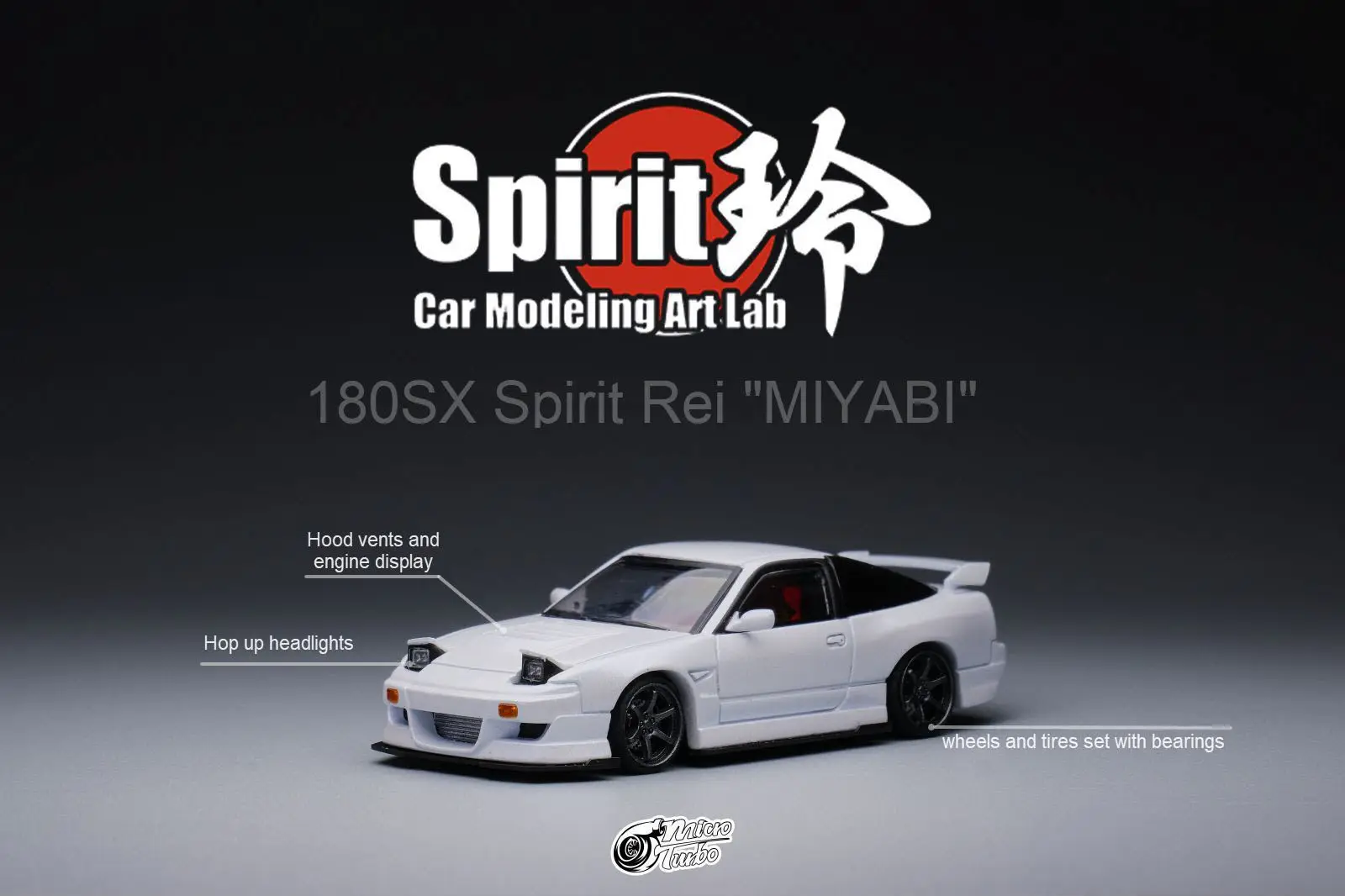

Newly Stocks MT Micro Turbo 1/64 180SX Spirit Rei MIYABI White Color Diecast Limited Edition In June 2023