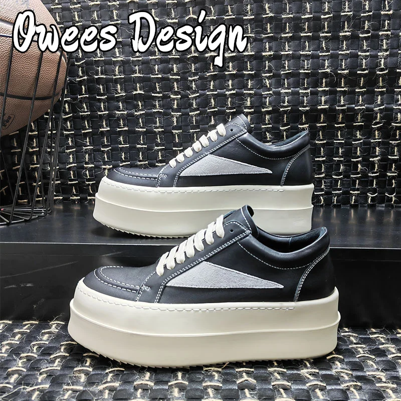 Дизайнерские мужские низкие кроссовки omenin на толстой подошве со шнуровкой из 2024