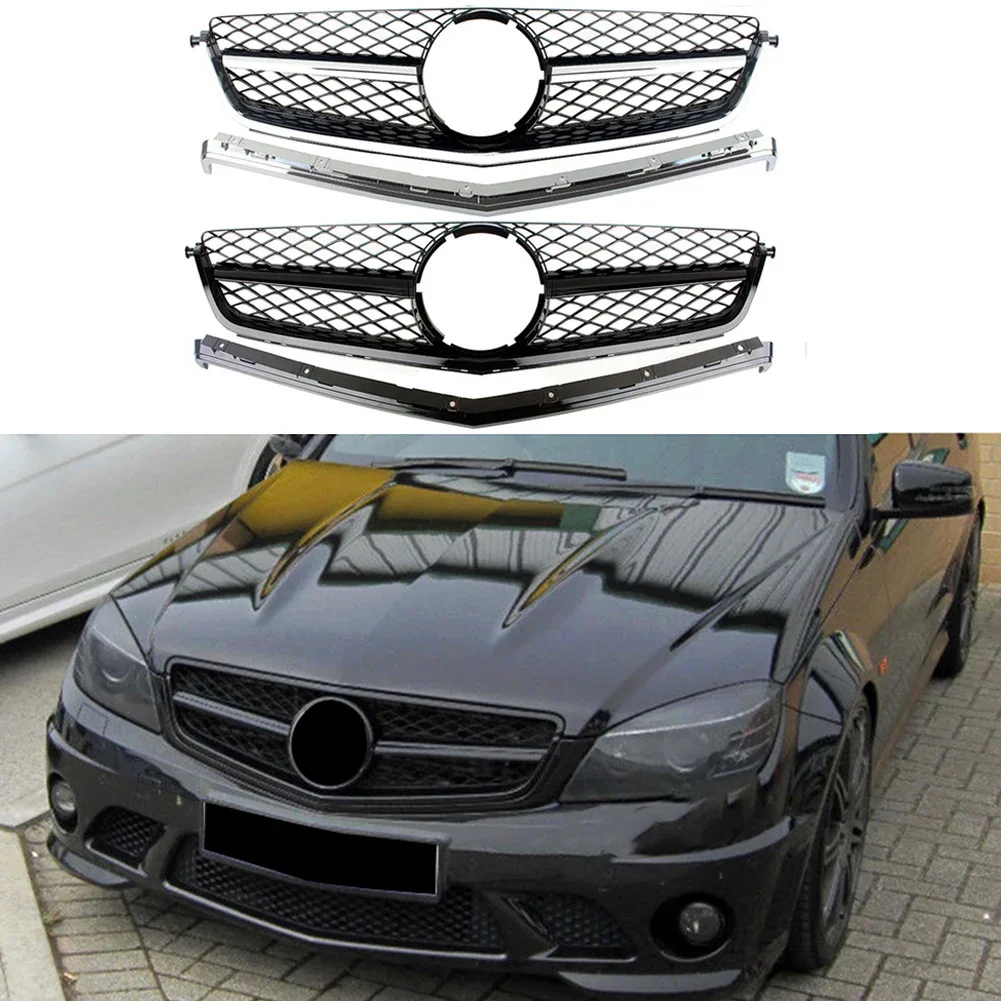 Передний стержень верхний бампер решетка капота подходит для Mercedes Benz C-Class C63 W204 2008