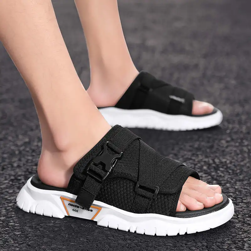 

Сандалии мужские на плоской подошве, ударопрочные босоножки, обувь для бега/тенниса, летние Тапочки