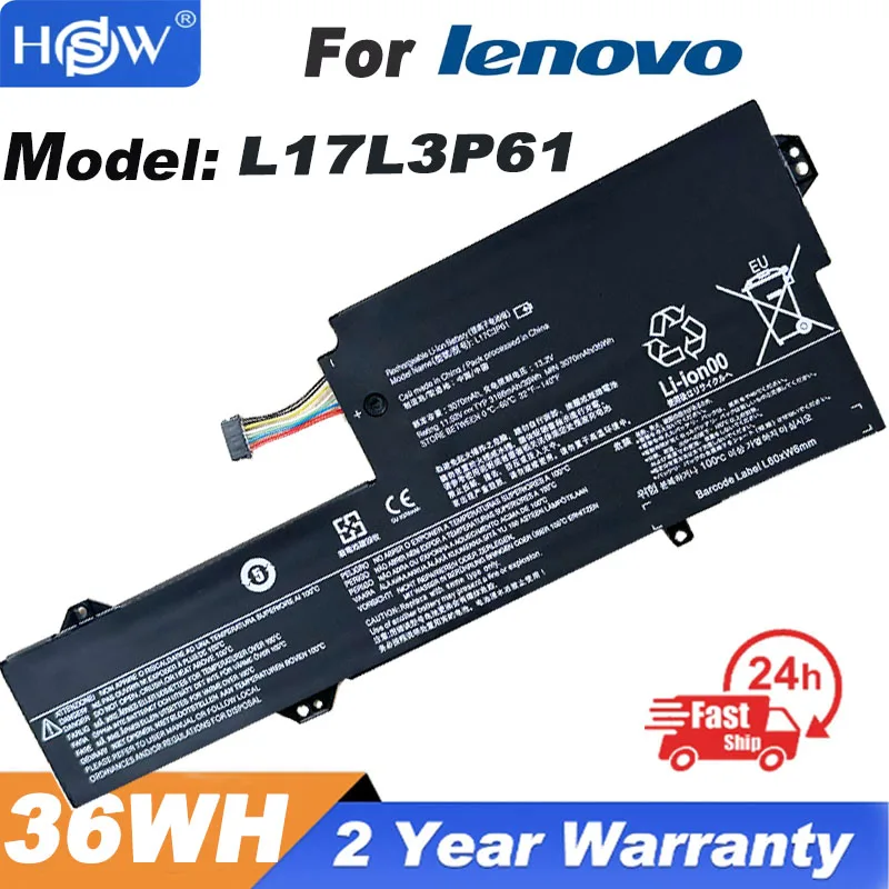 

Аккумулятор L17L3P61 L17C3P61 L17M3P61 для ноутбука Lenovo IdeaPad 320S-13IKB,Yoga 720-12IKB 330-11IGM,xiaoxin 7000-13 36WH L17L3P61