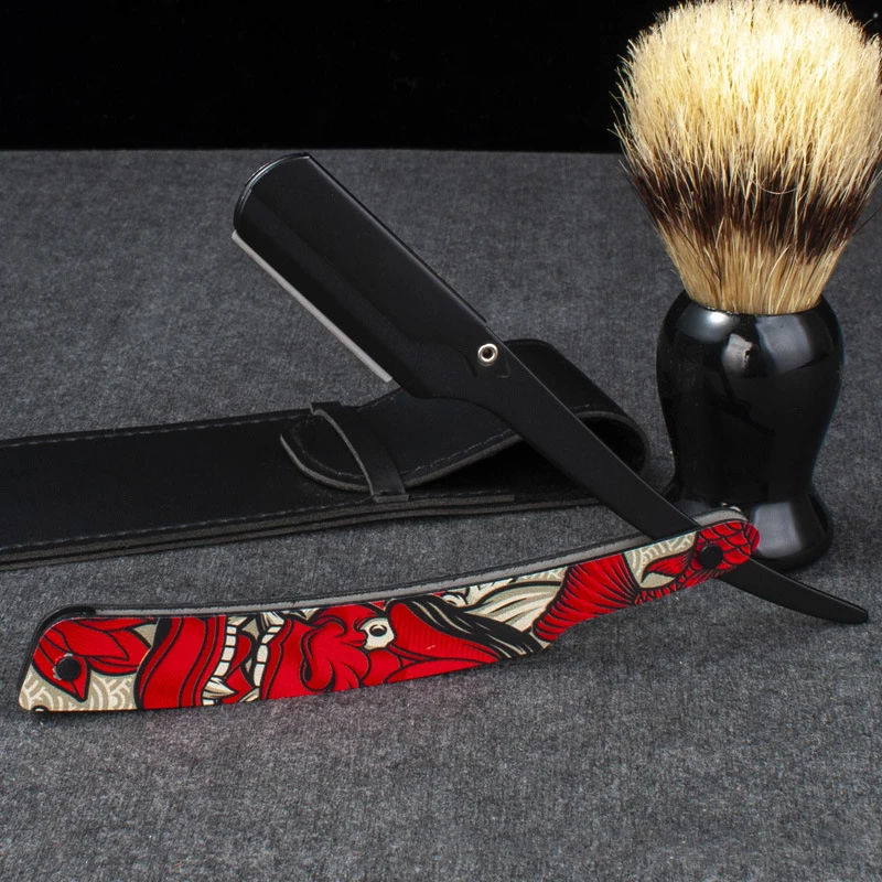Straight Edge Stainless Steel Sharp Barber Razor Folding Shaving Beard Cutter