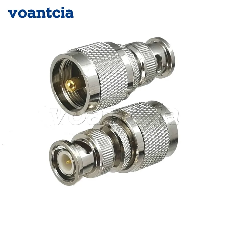 

10pcs Connector Adapter BNC Male Plug to UHF PL259 Male Plug RF Coaxial Converter Straight New