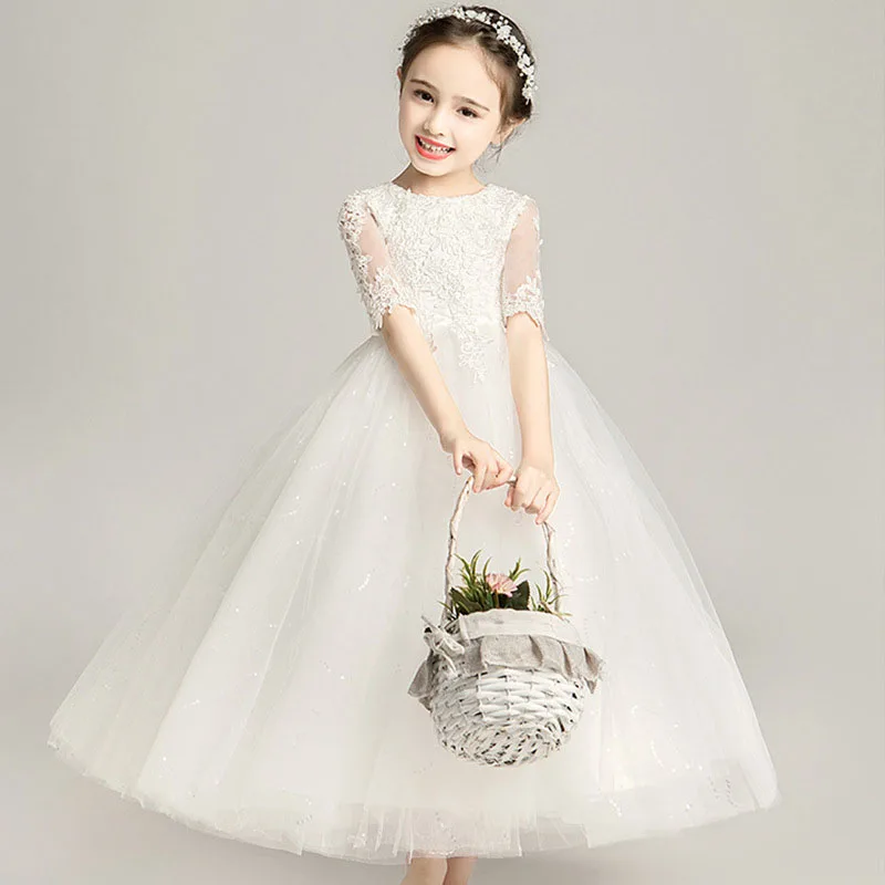 Children's dress girls' birthday party girl dance dress puffy gauze princess dress girl emcee walk show dress dress autumn