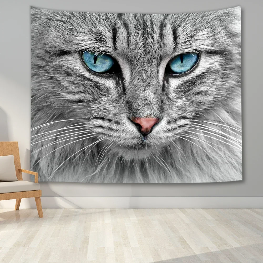 Гобелен с изображением Льва животных группы котов Настенный декор принтом волка