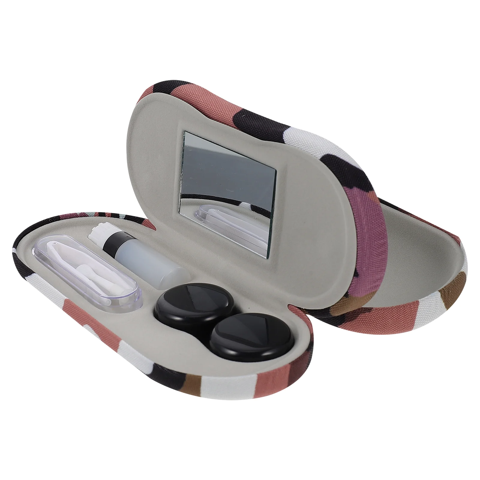 

Eye Lens Box Travel Solution Bottle Holder Tweezers Tool for Double Layer Myopia Glasses Holder Contact lenses