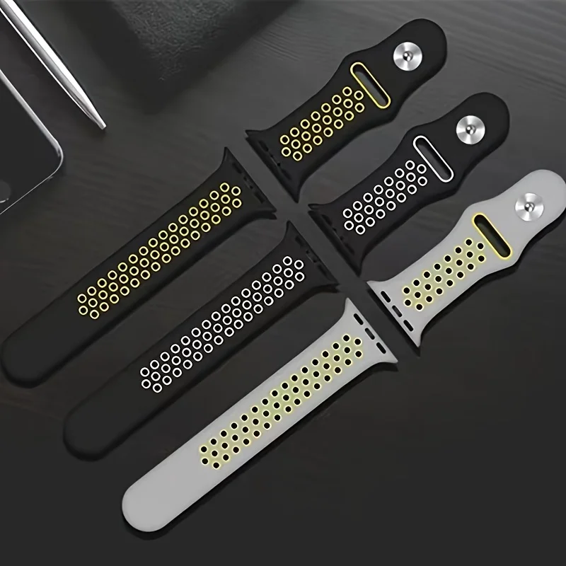 

Silicone Braceletes Strap For Apple Watch Band Ultra SE 38mm 40mm 41mm 42mm 45mm 49mm 44mm Watchband Women Men Smartwatch Strap