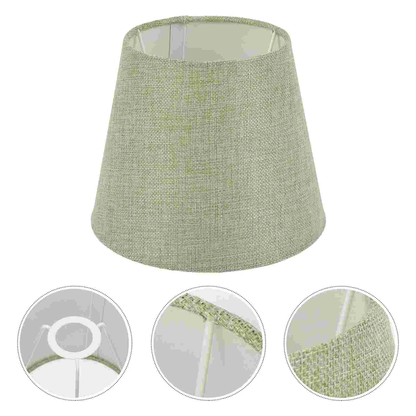 

Living Room Lamp Shade Drum Fabric Lampshade E14 Tabletop Desktop Light Shade