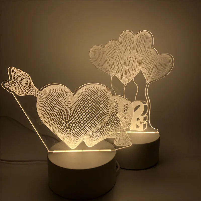 

Акриловый светодиодный ночсветильник, 3D лампа, свадебное украшение, ночсветильник для дома, спальни, декор для будущей мамы, дня рождения, с...