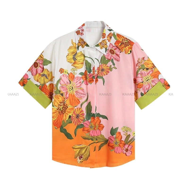 Повседневные женские модные брюки с цветочным принтом комплекты из 2 предметов