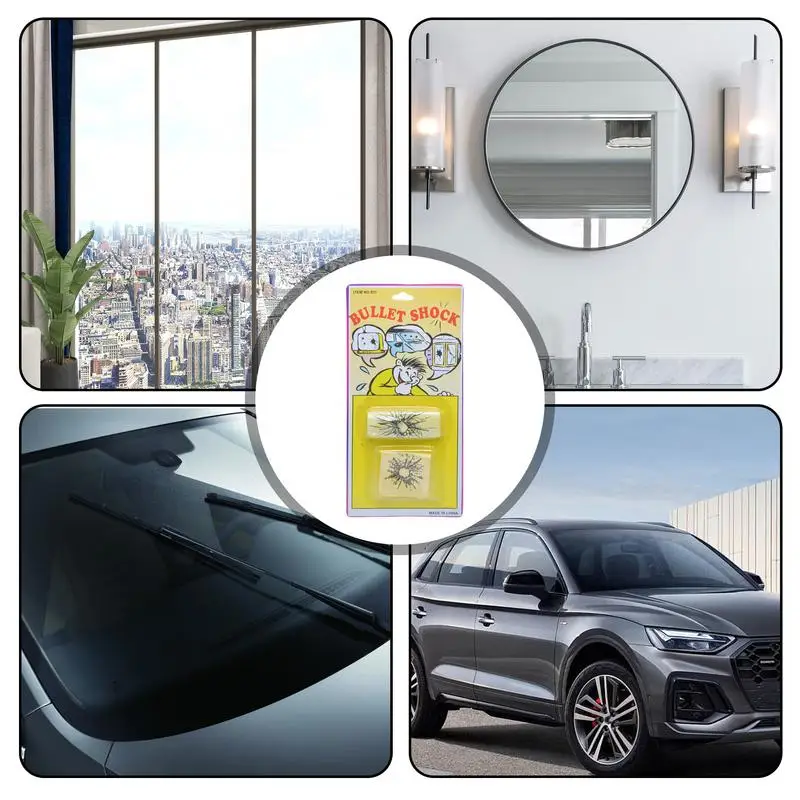 Наклейки на окно с отверстием для пули забавная наклейка выстрела наклейки