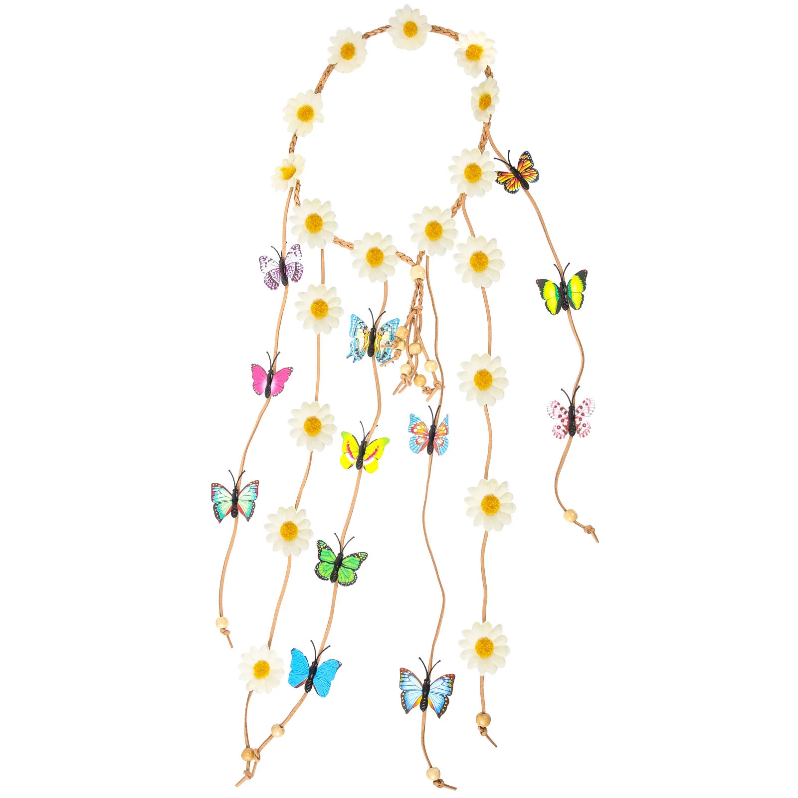

Hair Accessories Bohemian Daisy Headband Flower Headbands Women Butterfly Tassel Crowns