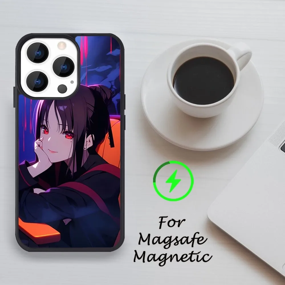 Чехол для телефона с комиксами K-Kaguya-sama iPhone 11 12 13 14 15 Pro Max Plus Mini X Magsafe Магнитный