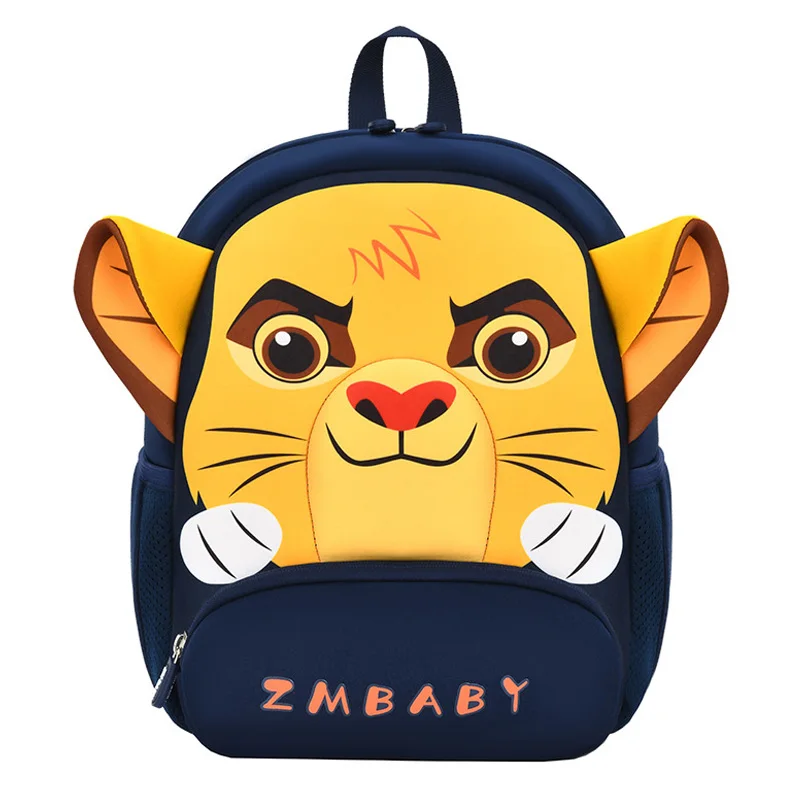 2022 Cartoon Lion King School Bags for Boys1-3-6 Years Old Kindergarten Anti-lost 3D Monkey Backpacks Kids Girl Mochila Infantil