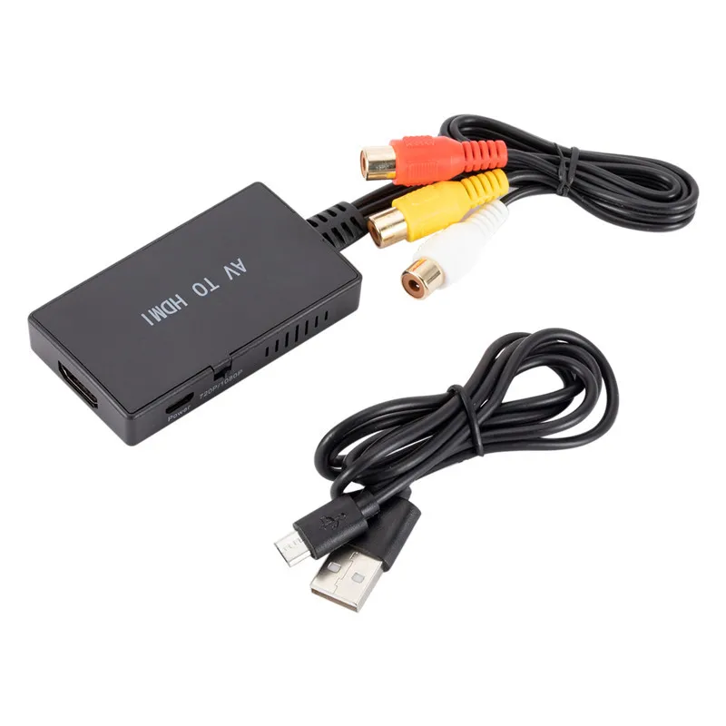 

HDMI-compatible To RCA Converter AV/CVSB L/R Video Box HD 1080P 1920*1080 60Hz HDMI2AV Support NTSC PAL Output HDMIToAV