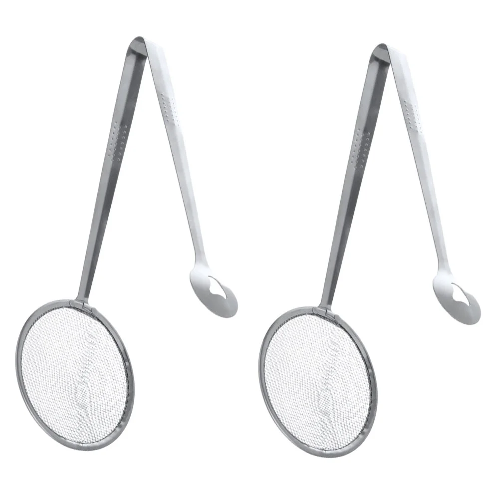 

Tongs Oil Frying Clip Strainer Fried Colander Skimmer Kitchen Filter Tong Cooking Mesh Spoon Steel Stainless Scoop Salad Bbq Fry