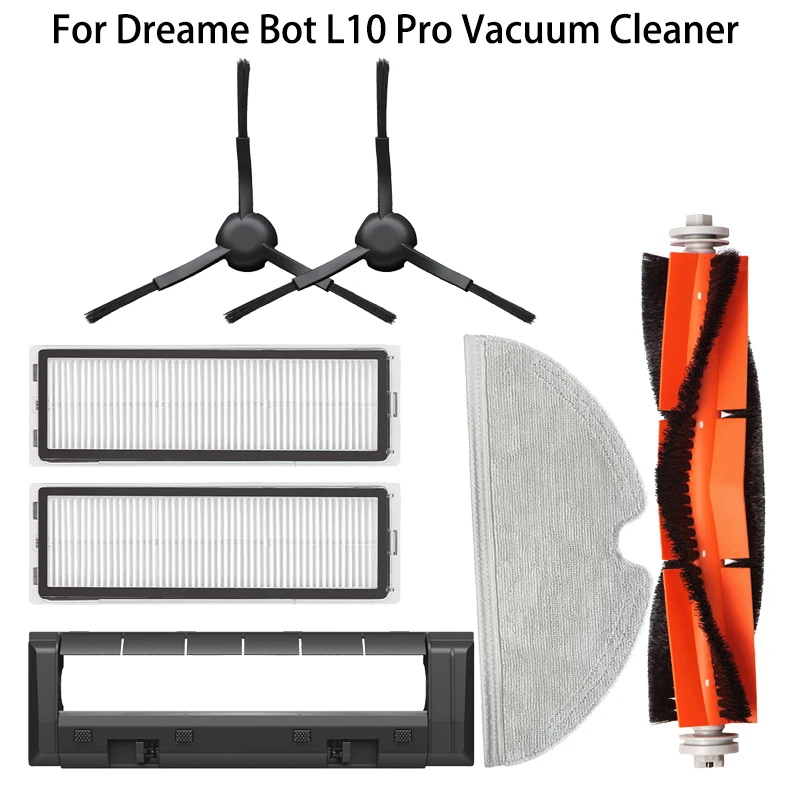 

For Dreame Bot L10 Pro Vacuum Cleaner Replaceble Accessories Main Floor Side Brush Cover Mops Cloths HEPA Filters Spare Parts