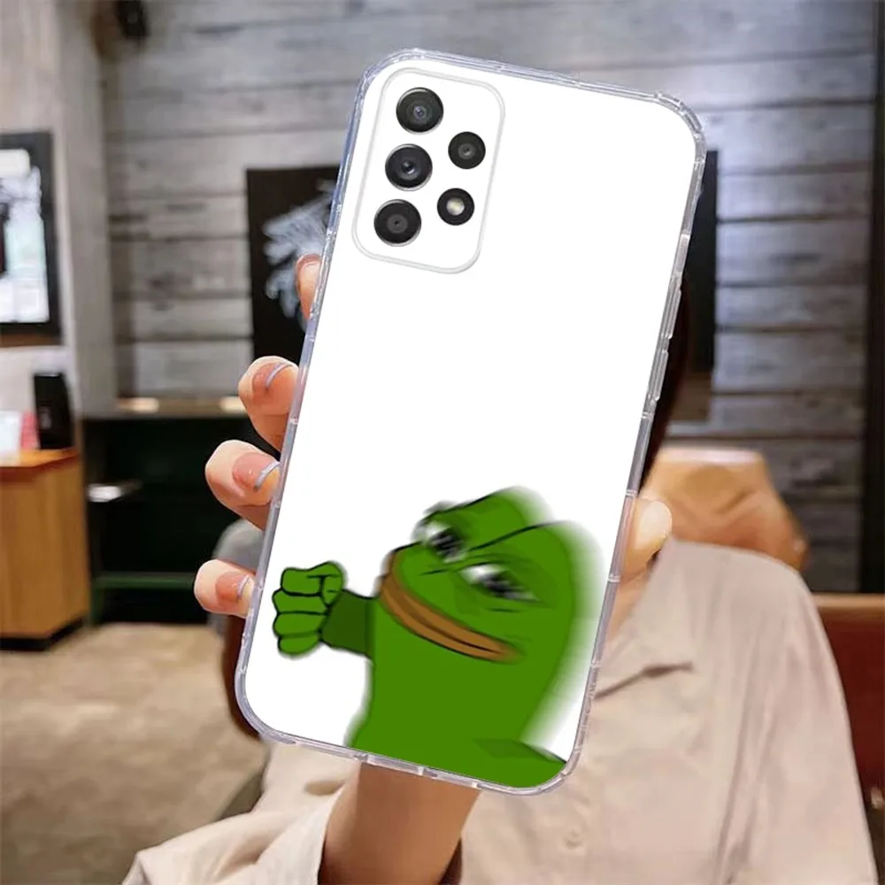 Чехол для телефона Funny P-Pepe the Frog Samsung Galaxy A71 70 52 51 40 31 A50 30S 21S Note20ultra прозрачный чехол