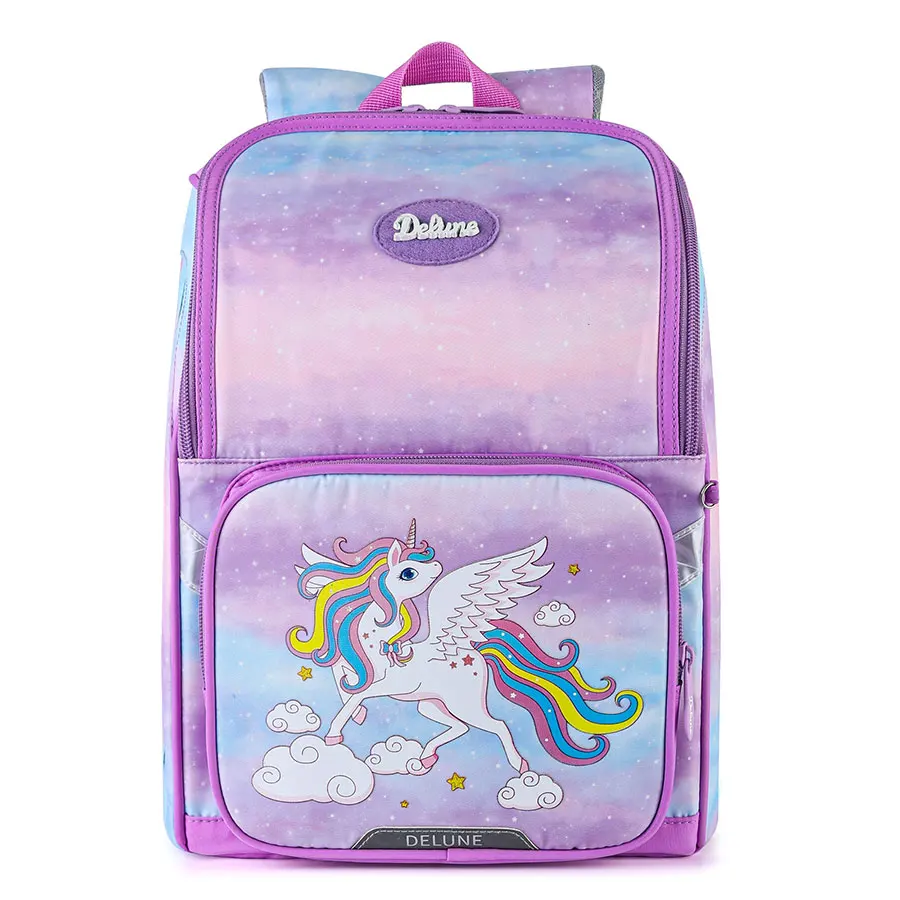 Children Dreaming Unicorn Girls Cartoon School Bags for Kids 3D Orthopedic Primary Student Grade 1-5 Backpacks mochila infantil