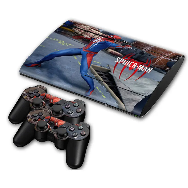 Виниловая наклейка на консоль PS3 стикер с принтом Marvel Дэдпул Человек-паук