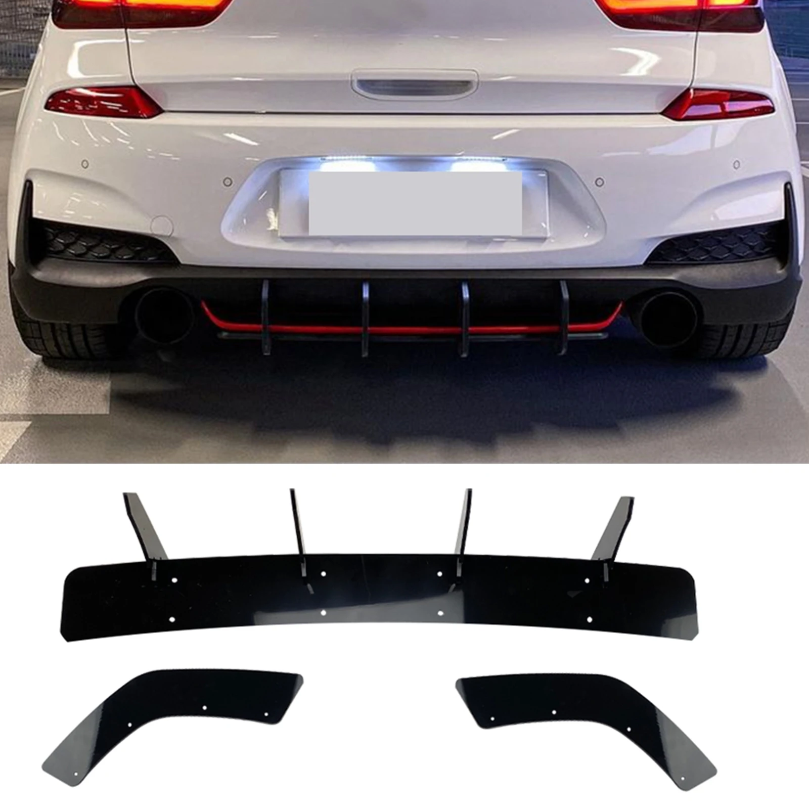 

Диффузор для заднего бампера Hyundai I30N MK3 Hatchback 2017-2019