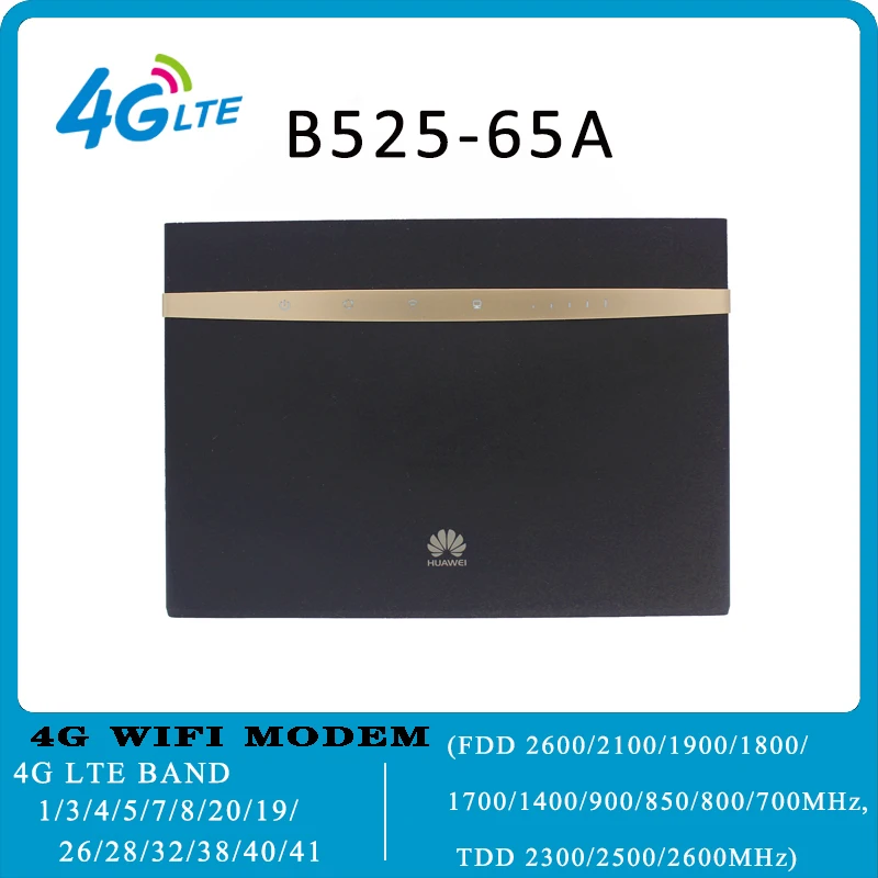 Unlocked  Huawei 4G Wireless Router B525 B525s-65a 4G LTE Mobile Hotspot Gateway 4G LTE WiFi Router 4G CPE Wireless Router