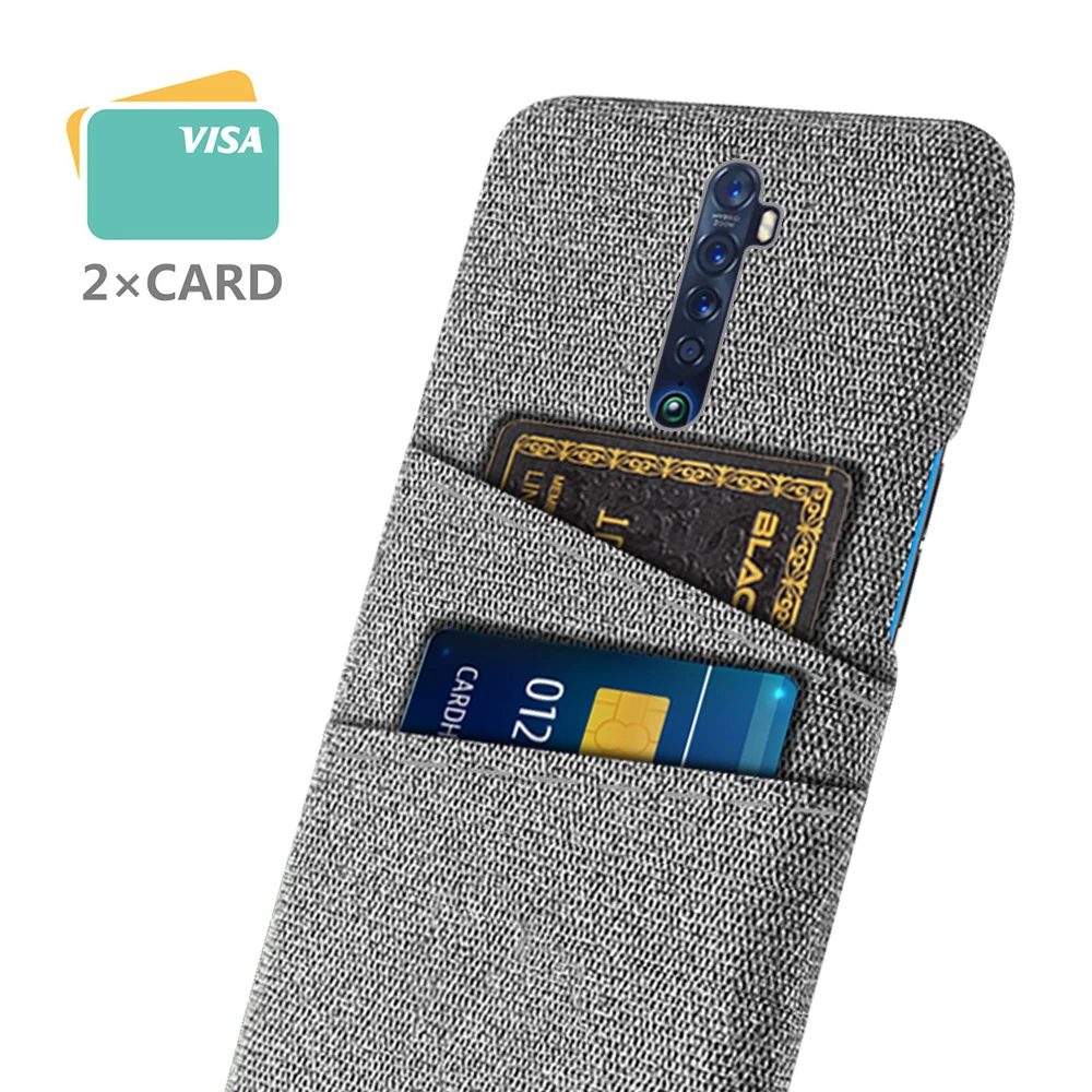 

For OPPO Reno 2 Z 2Z 2F Case Luxury Fabric Dual Card Phone Cover For OPPO Reno 2Z 2F 2 Z RenoZ Reno2 Reno2F Reno2Z Coque Funda