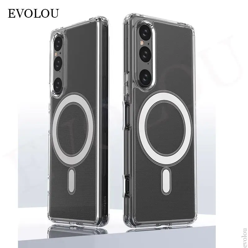 Магнитная прозрачная акриловая задняя крышка для Sony Xperial 1 V 5V IV III II