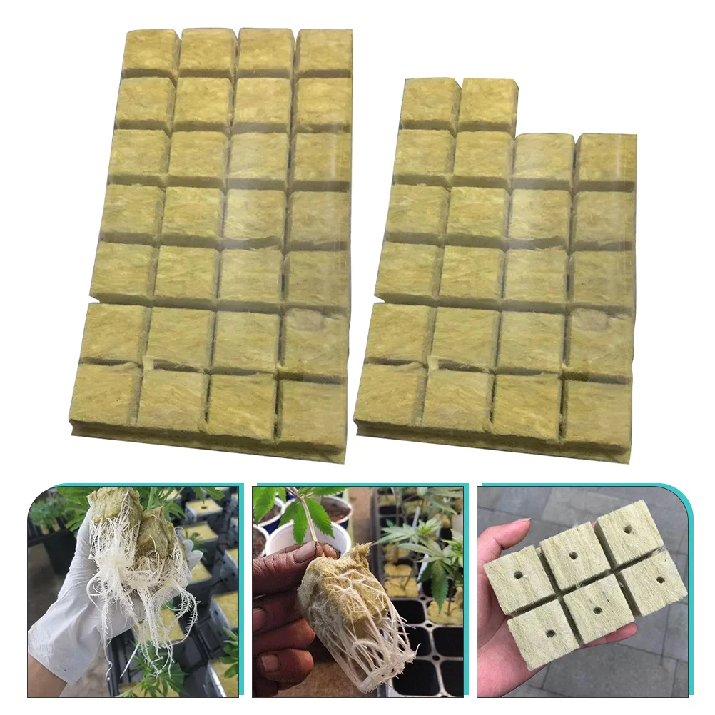 

50 Pcs Cut Pieces Block Grow Cubes Rock Hydroponics Plugs