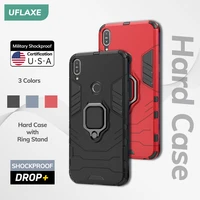 uflaxe original shockproof case for asus zenfone max pro m1 zb601kl zb602kl back cover hard casing with ring stand