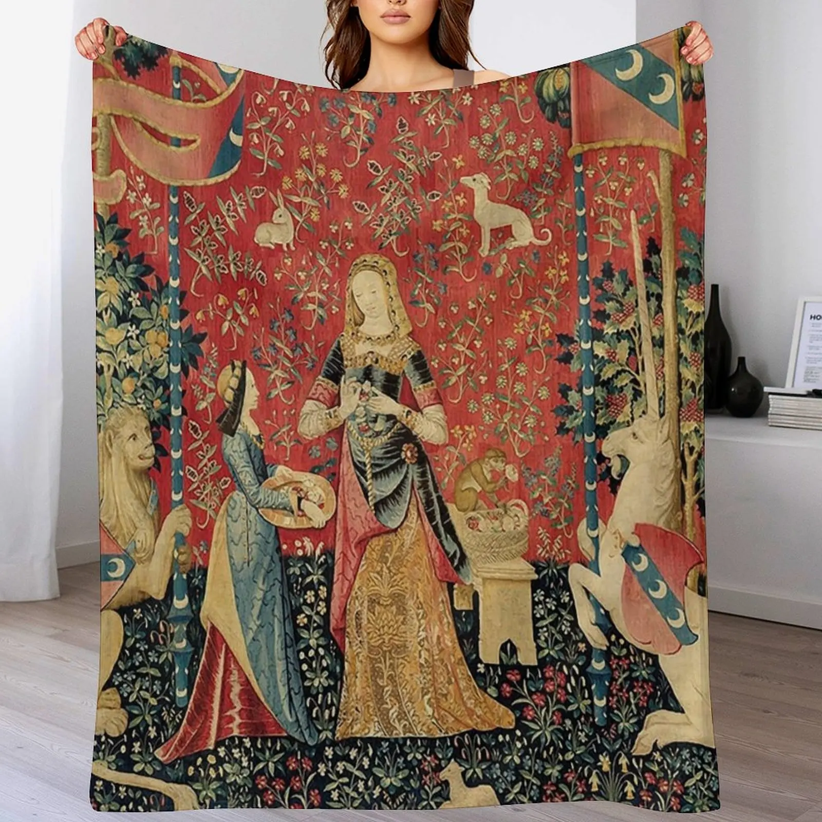 Леди и Единорог: ? Одеяло Mon Seul Désir одеяла для украшения волос мягкие большие