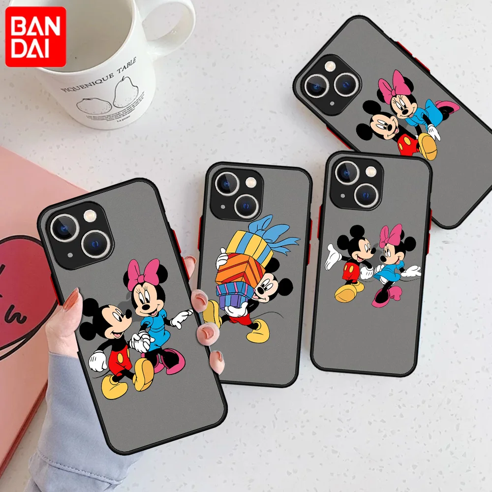 

Mickey Cartoon Matte Case For Apple iPhone 13 Pro 11 12 7 XR X XS Max 8 6 6s Plus SE 2022 Soft Phone Cover