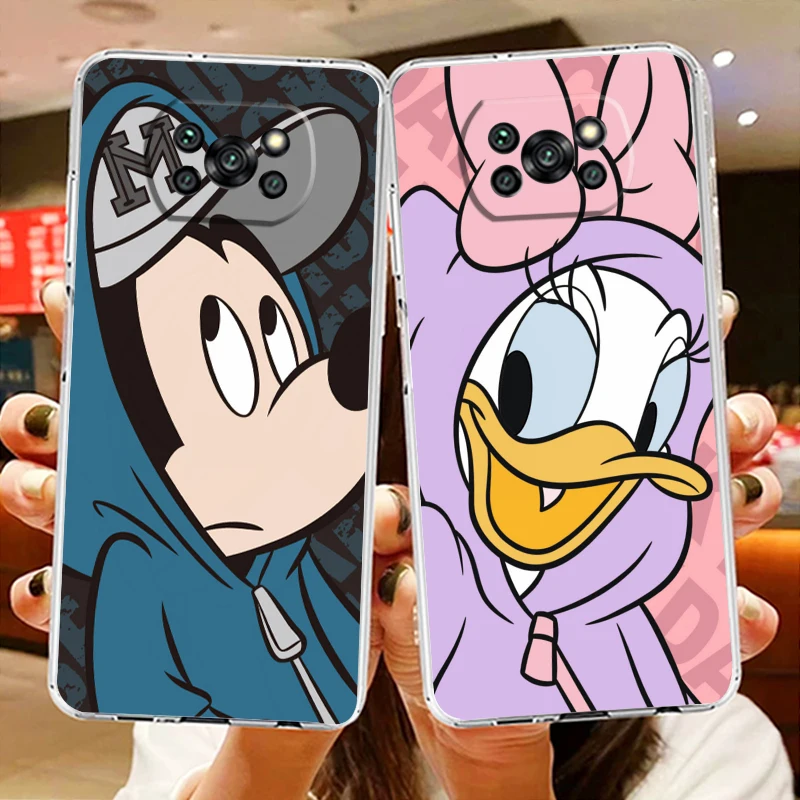 

Transparent Phone Case For Xiaomi Poco X4 X3 X2 NFC F4 F3 F2 GT M5s M4 M3 M2 Pro C50 C40 C3 Disney Mickey Minnie Cool Cover Capa