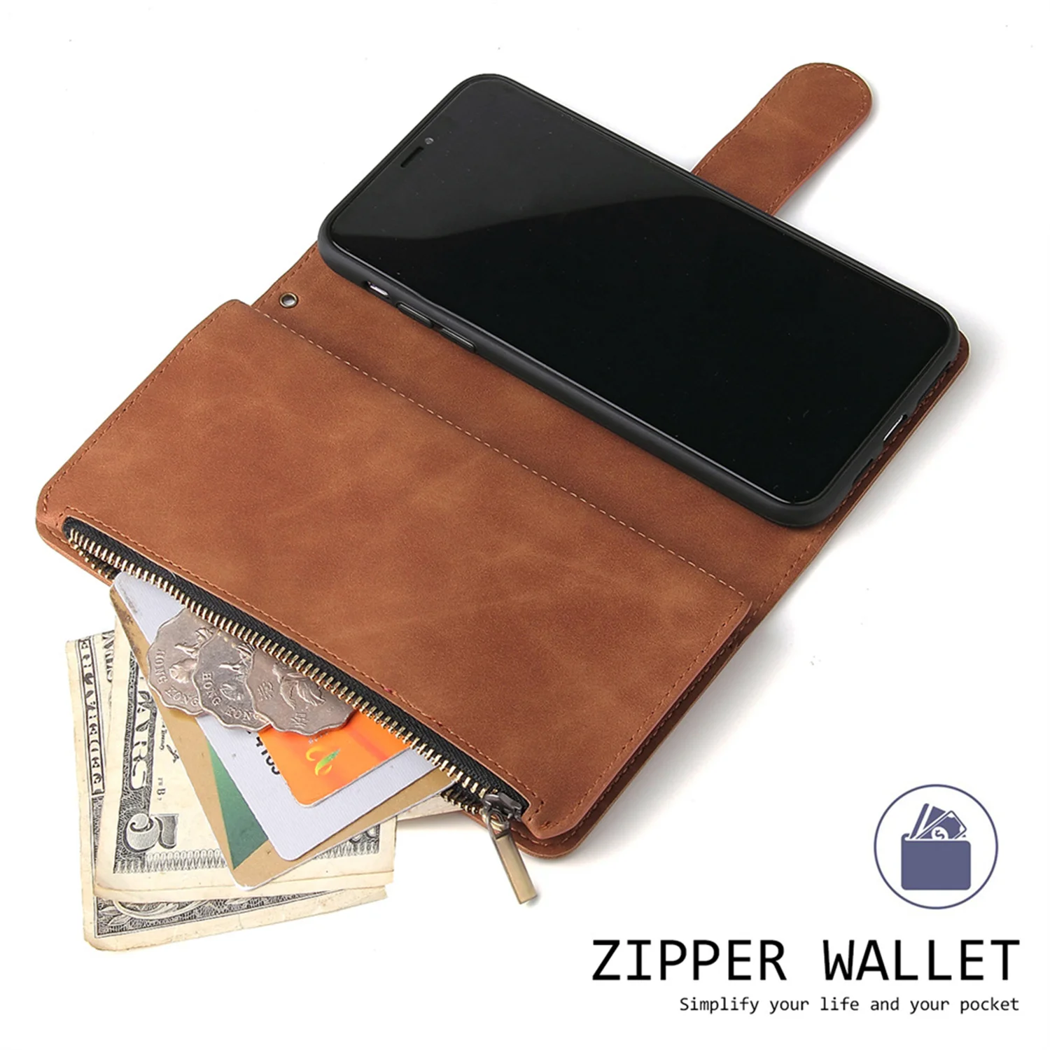 Luxury Leather Magnetic Wallet Case For iPhone 14 13 12 Mini 11 Pro X XS Max XR SE 2022 2020 8 7 6s Plus Cards Slot Phone Cover