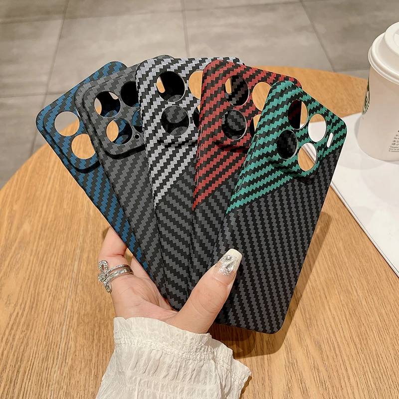 Фото Чехол для Xiaomi 15T, Mi 17T, 15 Pro, 17 Ultra, 15, 13T, 14T Pro, Poco X7, F8, F7 Pro, F6 с узором под карбон/кевлар, жесткий, из углеродного волокна №1