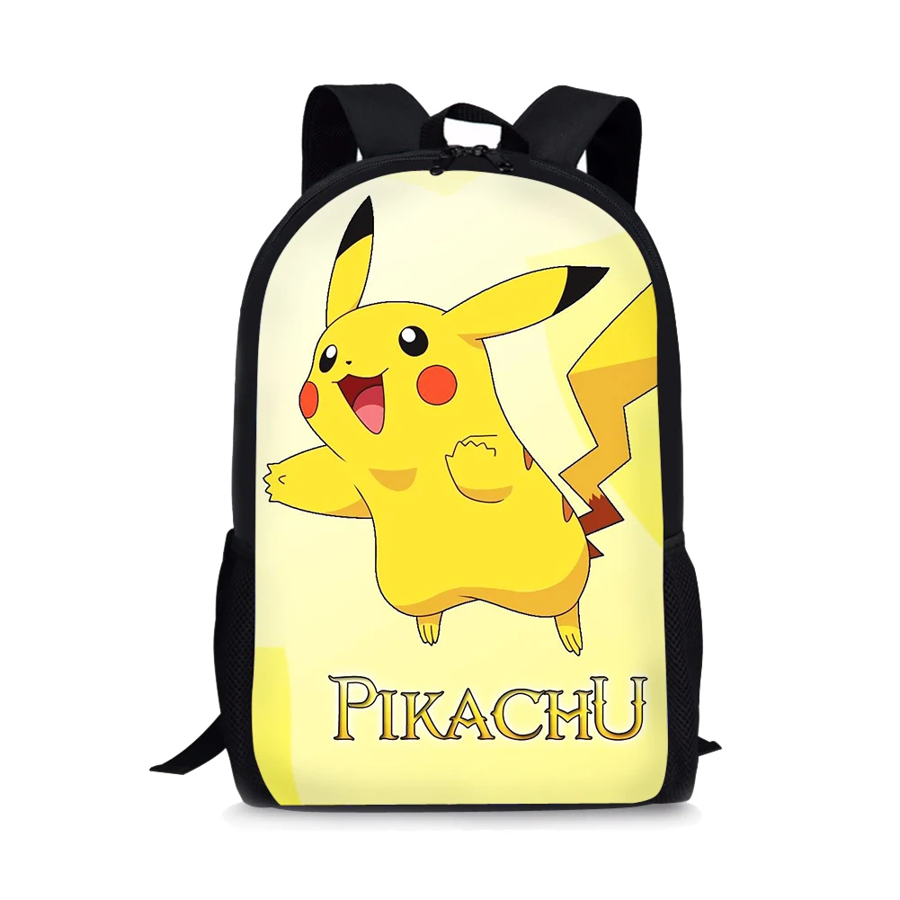 Pikachu Style Print New Large Schoolbag Student School Backpack Waterproof Bagpack Capacity Primary Book Bags