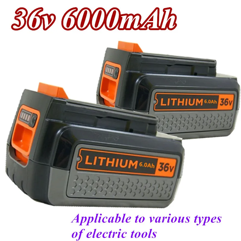 

Für Black Decker 36v/40V6000mAh Li-Ion Wiederaufladbare Elektrisch WerkzeugAkku LBXR36 BL2036 LBX2040 LST136 LST420 Gartengeräte