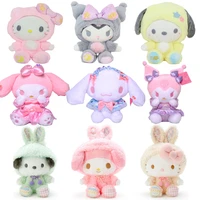 sanrio cartoon stuffed toys kuromi my melody hello kitty cinnamoroll plush toy anime kawaii cute soft plushie doll toys girls gi