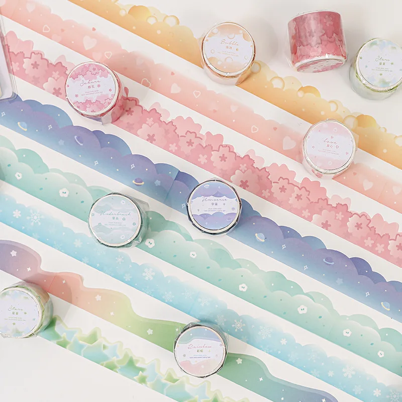

MOHAMM 1 Roll Fresh Assorted Color Washi Tape for DIY Art Planners Scene Collage Material Diary Notebook Decoration
