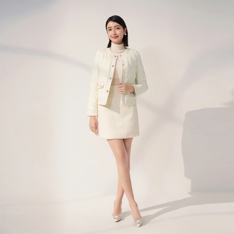 BOSIDENG 90% гусиный пуховик офисное Женское пальто теплая весовая куртка тонкая B30134116