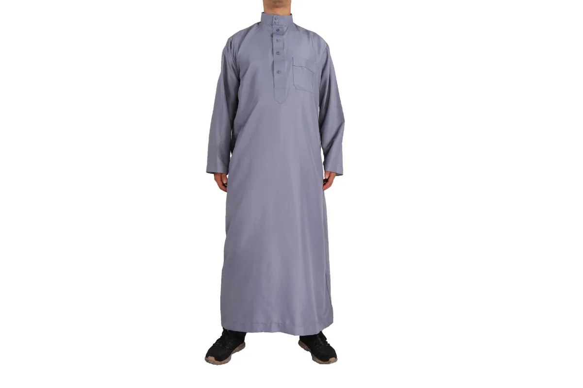Muslim Fashion Muslim Middle East Men Long Sleeve Arab Crew Neck Islamic Solid Color Kaftan Maxi Dubai Long Jubba Thobe Abaya